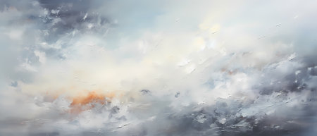 Fantasy cloudy sky. Abstract nature background. 3d render illustrationの素材