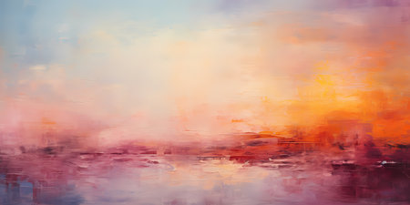 Abstract watercolor background. Digital art painting. Colorful landscape.の素材