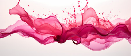 Abstract red paint splash. 3d rendering, 3d illustration.の素材