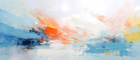 Oil painting abstract background. Colorful brushstrokes of paint.の素材