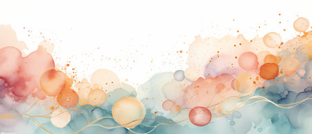 Abstract background with watercolor stains and splashes. Vector illustration.の素材