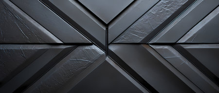 3d illustration of abstract geometric background, black and gray colors.の素材