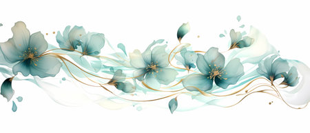 Elegant floral background with hand drawn flowers. Vector illustration.の素材