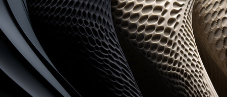 3D rendering of abstract technology digital background. Pattern of geometric shapesの素材