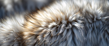 Close-up of a fox fur. Shallow depth of field.の素材
