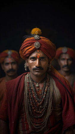 Sadhu (holy man) in Varanasi, India.の素材
