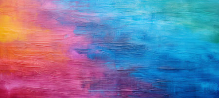 Abstract background of blue, pink, yellow and green watercolor.の素材