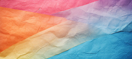 Colorful crumpled paper background. Copy space for text.の素材