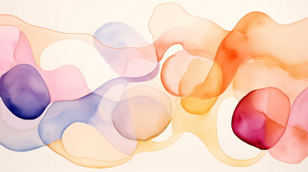 Abstract colorful watercolor background. Alcohol ink on paper. Vector illustration.の素材