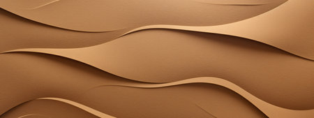 3d rendering of Brown abstract background with smooth wavy lines in it.の素材