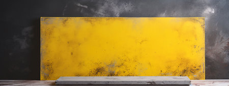 Yellow grunge background with copy space for your text or image.の素材