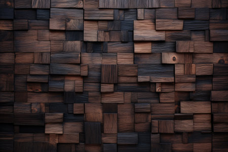 Wooden wall texture background. 3d rendering, 3d illustration.の素材
