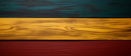 The national flag of the Republic of the Congo on wooden boards.の素材