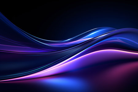 elegant abstract background with smooth lines in blue and purple colorsの素材