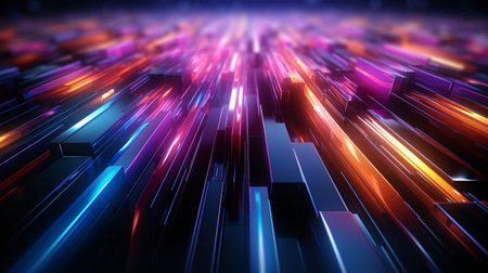 3d rendering of abstract technology digital background. High-tech style.の素材