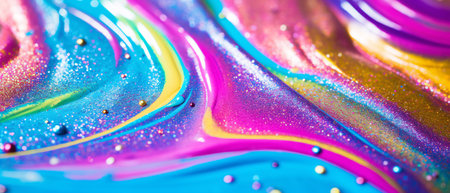Beautiful background of acrylic paint in blue, pink and purple tonesの素材