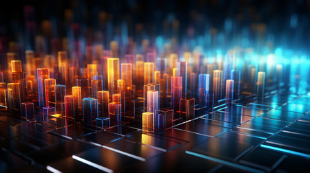 3D rendering of technology abstract background. Futuristic user interface.の素材