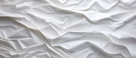 White creased crumpled paper background grunge texture backdrop.の素材