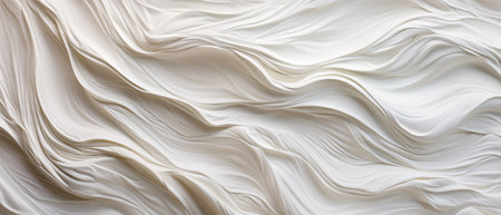 abstract background of white fabric with waves and swirls in itの素材