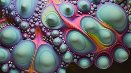 abstract background, colorful bubbles in water, computer-generated imageの素材