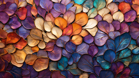 Colorful leaves background texture. Abstract background and texture for design.の素材
