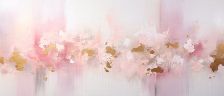 Abstract watercolor painting of cherry blossom flowers on white background.の素材