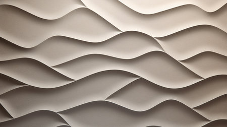 abstract wavy paper background, 3d render illustration, verticalの素材