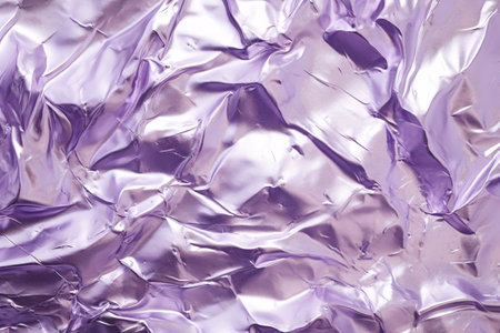 Purple crumpled foil texture. Abstract background and texture for design.の素材