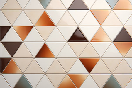 Abstract geometric background with triangles. 3d rendering, 3d illustration.の素材