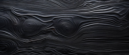 Black abstract background with waves. 3d rendering, 3d illustration.の素材