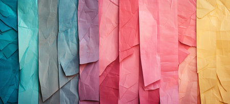 colorful crumpled paper as a background, close-upの素材