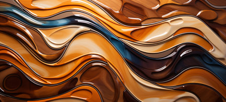 3d render of abstract wavy background. Multicolor liquid waves.の素材