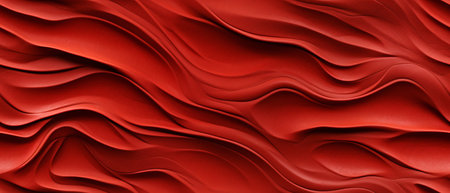 Red wavy liquid background. 3d rendering, 3d illustration.の素材