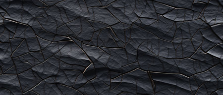 Realistic Detailed 3D Render of Cracked Black Wall Texture.の素材