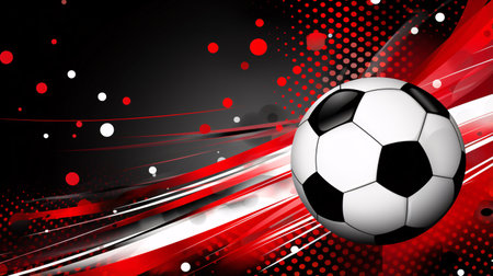 Soccer ball on abstract background. Vector illustration. Eps 10.の素材