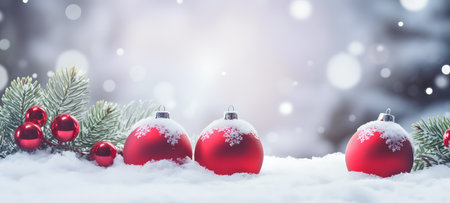 Christmas background. Festive decoration. New Year. Selective focus holidayの素材