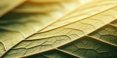 close up of green leaf texture background with sunlight - vintage filter effectの素材