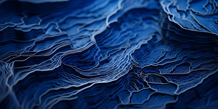 Abstract 3d rendering of wavy surface. Computer generated background.の素材