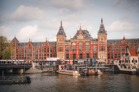 Cityscape and generic architecture from Amsterdam. Amsterdam is the capital and most populous city of the Netherlands.の写真素材
