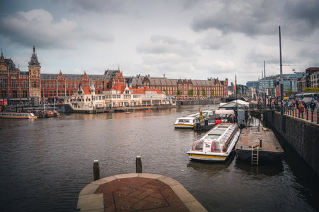 Amsterdam is the capital and most populous city of the Netherlandsの写真素材