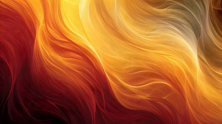 abstract background with smooth lines in orange, yellow and brown colorsの素材