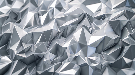 Abstract 3d rendering of chaotic polygonal shape. Futuristic background.の素材