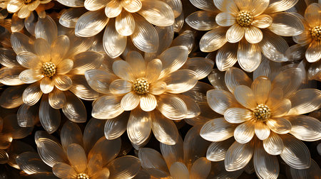 Close up of yellow dahlia flowers. Selective focus.の素材
