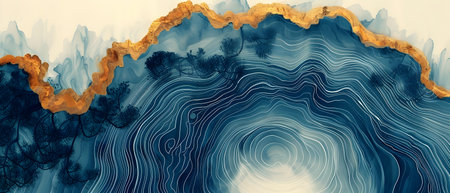 Abstract blue background with marble texture. 3d rendering, 3d illustration.の素材