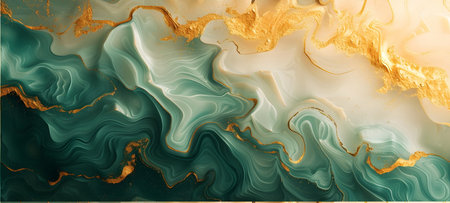 Marble abstract acrylic background. Marbling artwork texture. Agate ripple pattern. gold powder.の素材