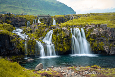 Seljalandsfoss waterfall, a waterfall in southern Icelandの写真素材