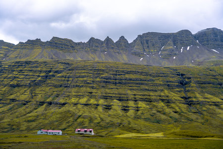 View of the Snaefellsnes peninsula, Iceland, Europeの写真素材