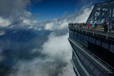 Zugspitze mountain station in the Wetterstein Mountains, Bavaria, Germany