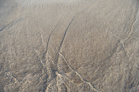 Close up of sand texture on the beach. Natural background and texture.の写真素材