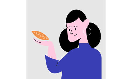 Woman Illustration, Themes Template Flat Designのイラスト素材